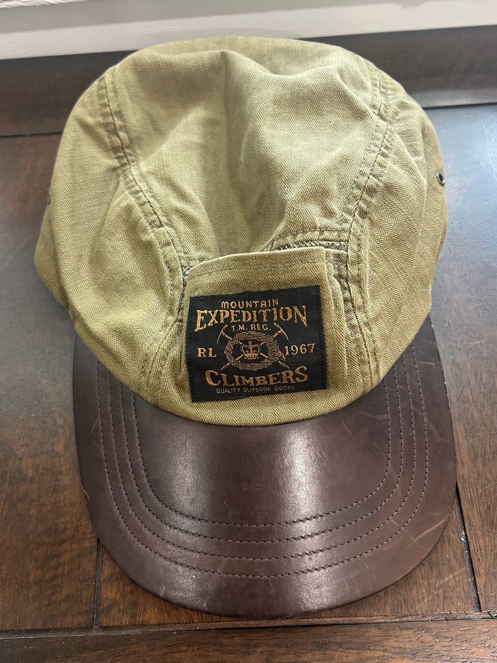 Polo Ralph Lauren Mountain Expedition Climbers Men's Baseball Cap Green Brown L - Picture 7 of 7